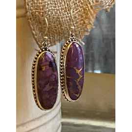 This Purple Copper Turquoise statement earrings by Earth Karma is made with love by EARTH KARMA! Shop more unique gift ideas today with Spots Initiatives, the best way to support creators.