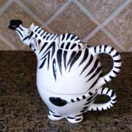 This Zebra Tea for One Teapot Decorative Kitchen Home Décor Blue Sky Clayworks is made with love by Premier Homegoods! Shop more unique gift ideas today with Spots Initiatives, the best way to support creators.