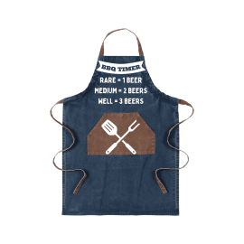 This BBQ Timer  Father's Day Apron is made with love by Virtually Em Designs! Shop more unique gift ideas today with Spots Initiatives, the best way to support creators.