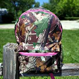 This Multipurpose Backpack Natural Camo with Pink Trim and Padded Straps 16" (41cm) is made with love by Premier Homegoods! Shop more unique gift ideas today with Spots Initiatives, the best way to support creators.