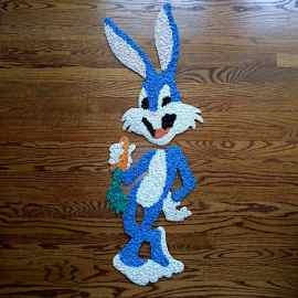 This Vintage Melted Plastic Popcorn Art 2pc Bugs Bunny Looney Tunes Warner Wall Décor is made with love by Premier Homegoods! Shop more unique gift ideas today with Spots Initiatives, the best way to support creators.