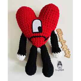 This Red Heart - Bad Bunny Figure is made with love by Classy Crafty Wife! Shop more unique gift ideas today with Spots Initiatives, the best way to support creators.