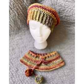 This Autumn Falls Beret & Cowl Set is made with love by Classy Crafty Wife! Shop more unique gift ideas today with Spots Initiatives, the best way to support creators.