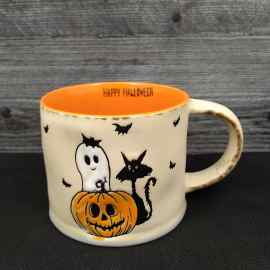 This Halloween Pumpkin Ghosts Coffee Mug Beverage Tea Cup 16oz 473ml by Blue Sky is made with love by Premier Homegoods! Shop more unique gift ideas today with Spots Initiatives, the best way to support creators.