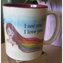 This I see you 11 oz mug is made with love by Studio Patty D! Shop more unique gift ideas today with Spots Initiatives, the best way to support creators.