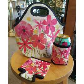 This Floral Lunch Bag w/Matching Coozies is made with love by Studio Patty D! Shop more unique gift ideas today with Spots Initiatives, the best way to support creators.