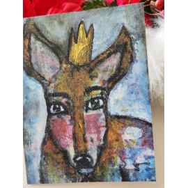 This Stag - 4 1/4 x 5 1/2 inch Note Card & Envelope, blank inside is made with love by Studio Patty D! Shop more unique gift ideas today with Spots Initiatives, the best way to support creators.
