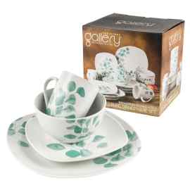 This Dinnerware Set 16 Piece by Tabletops Gallery Green Eucalyptus Flower Design is made with love by Premier Homegoods! Shop more unique gift ideas today with Spots Initiatives, the best way to support creators.
