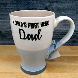 This Dad Inspirational Father Hero Saying Coffee Mug Tea Cup by Blue Sky 23oz (680ml) is made with love by Premier Homegoods! Shop more unique gift ideas today with Spots Initiatives, the best way to support creators.