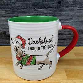 This Dachshund Christmas Coffee Mug 16oz 473ml Embossed Holiday Cup Blue Sky is made with love by Premier Homegoods! Shop more unique gift ideas today with Spots Initiatives, the best way to support creators.