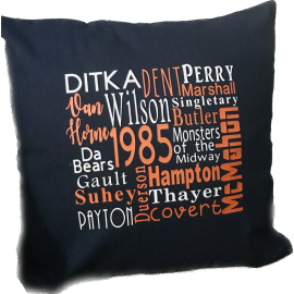 This 18” Square Chicago Bears Collage Pillow is made with love by Coffee & Crafts Personalized! Shop more unique gift ideas today with Spots Initiatives, the best way to support creators.