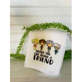 This Golden Girls Thank You For Being A Friend Waffle Weave Towel is made with love by Coffee & Crafts Personalized! Shop more unique gift ideas today with Spots Initiatives, the best way to support creators.