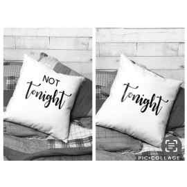 This Tonight/Not Tonight Reversible 18” Pillow is made with love by Coffee & Crafts Personalized! Shop more unique gift ideas today with Spots Initiatives, the best way to support creators.