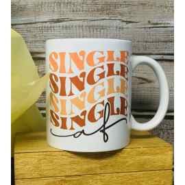 This Single AF Retro Style 11oz Ceramic Mug is made with love by Coffee & Crafts Personalized! Shop more unique gift ideas today with Spots Initiatives, the best way to support creators.