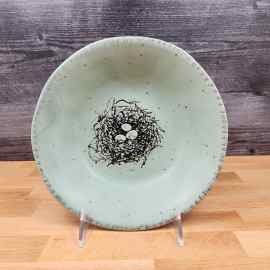 This Bird Nest Embossed Fruit Vegetable Serving Bowl Aqua Color by Blue Sky 8" is made with love by Premier Homegoods! Shop more unique gift ideas today with Spots Initiatives, the best way to support creators.
