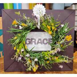 This Wreathed Grace Upcycled Frame is made with love by Perfectly Imperfect Home Boutique! Shop more unique gift ideas today with Spots Initiatives, the best way to support creators.