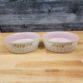 This Happy Cat Water Food Bowl Set Embossed Treat Dish in Pink and White By Blue Sky is made with love by Premier Homegoods! Shop more unique gift ideas today with Spots Initiatives, the best way to support creators.