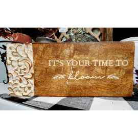 This Your Time To Bloom Shelf Sign is made with love by Perfectly Imperfect Home Boutique! Shop more unique gift ideas today with Spots Initiatives, the best way to support creators.