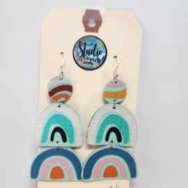 This Fishhook Pierced Earrings - Triple Rainbow is made with love by Studio Patty D! Shop more unique gift ideas today with Spots Initiatives, the best way to support creators.