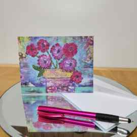 This All occasion A2 note card - Pink  Floral is made with love by Studio Patty D! Shop more unique gift ideas today with Spots Initiatives, the best way to support creators.