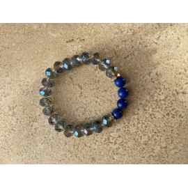 This Blue crystal and Lapiz stretchy bracelet is made with love by Adelu Jewelry! Shop more unique gift ideas today with Spots Initiatives, the best way to support creators.