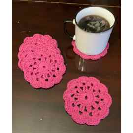 This Pink Flower Crochet Coasters - 6ct is made with love by Classy Crafty Wife! Shop more unique gift ideas today with Spots Initiatives, the best way to support creators.