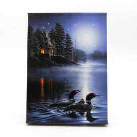 This Moon Lit Ducks On Water LED Light Up Lighted Canvas Picture Wall or Tabletop Art is made with love by Premier Homegoods! Shop more unique gift ideas today with Spots Initiatives, the best way to support creators.