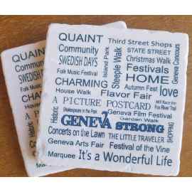 This Geneva Strong Tumbled Marble Coaster is made with love by Studio Patty D! Shop more unique gift ideas today with Spots Initiatives, the best way to support creators.
