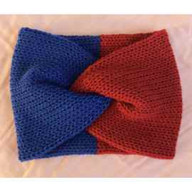 This Double Knit Twisted Headband/Ear Warmer - Cubbie Blue & Red is made with love by Classy Crafty Wife! Shop more unique gift ideas today with Spots Initiatives, the best way to support creators.