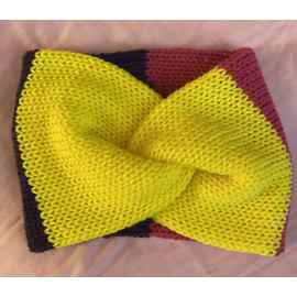 This Double Knit Twisted Headband/Ear Warmer - Yellow/Pink/Purple is made with love by Classy Crafty Wife! Shop more unique gift ideas today with Spots Initiatives, the best way to support creators.